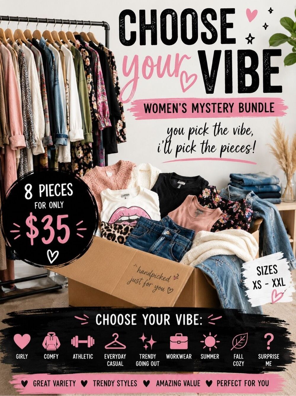 Womans clothing bundle box mixed Womans mystery bundle